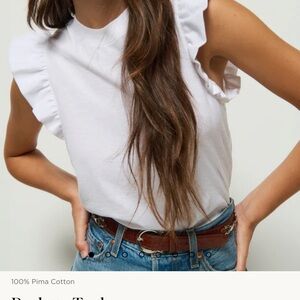 Nation ruffle sleeve tee